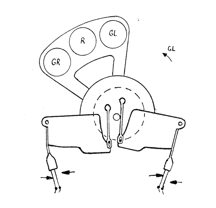 SA mechanisme figuur 6 bril links sein geel